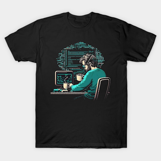 8-bit developer working T-Shirt by rodmendonca